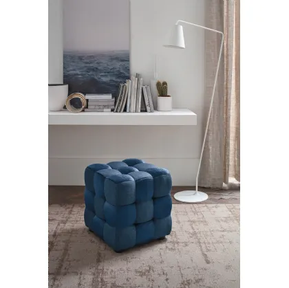 Pouf Cube in tessuto imbottito e trapuntato di Target Point