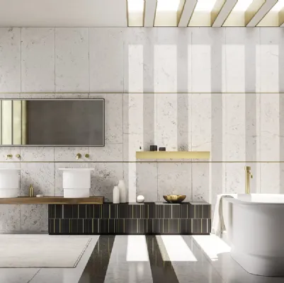 Mobile da Bagno Sky Texture 12 finitura golden nero di Arbi