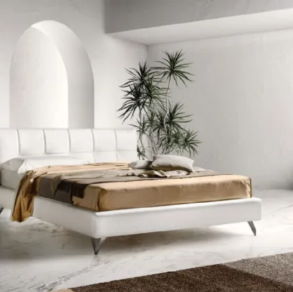 Letto con testiera in tessuto trapuntato Contemporary di Bside