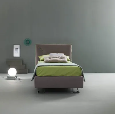 Letto moderno in tessuto con testiera Snap di Bside