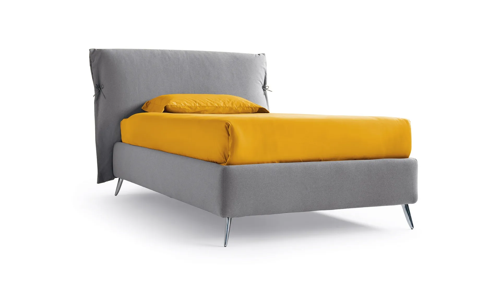 Letto singolo Eden Advance in tessuto imbottito con testiera di Noctis