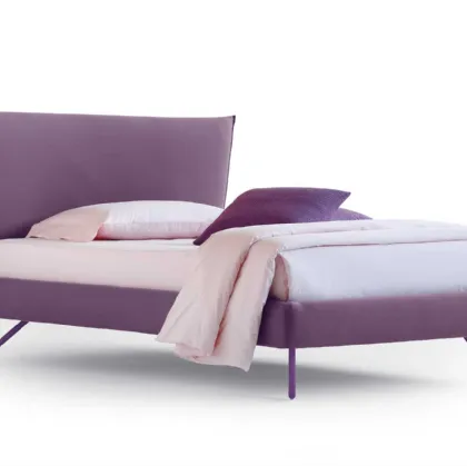 Letto singolo in tessuto con testiera Hug 04 Soft di Noctis