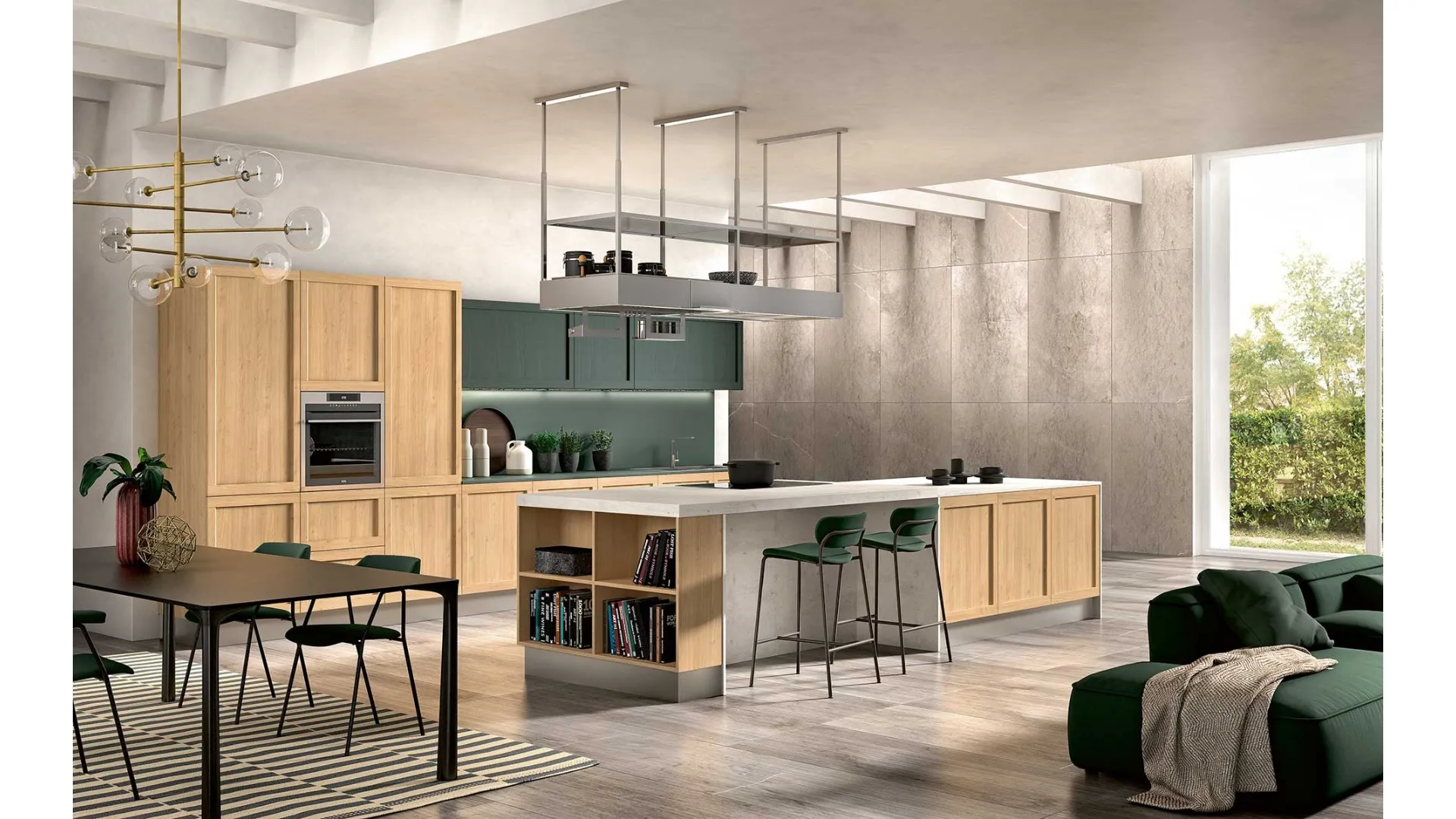 Cucina Moderna con isola Class 01 di GM Cucine