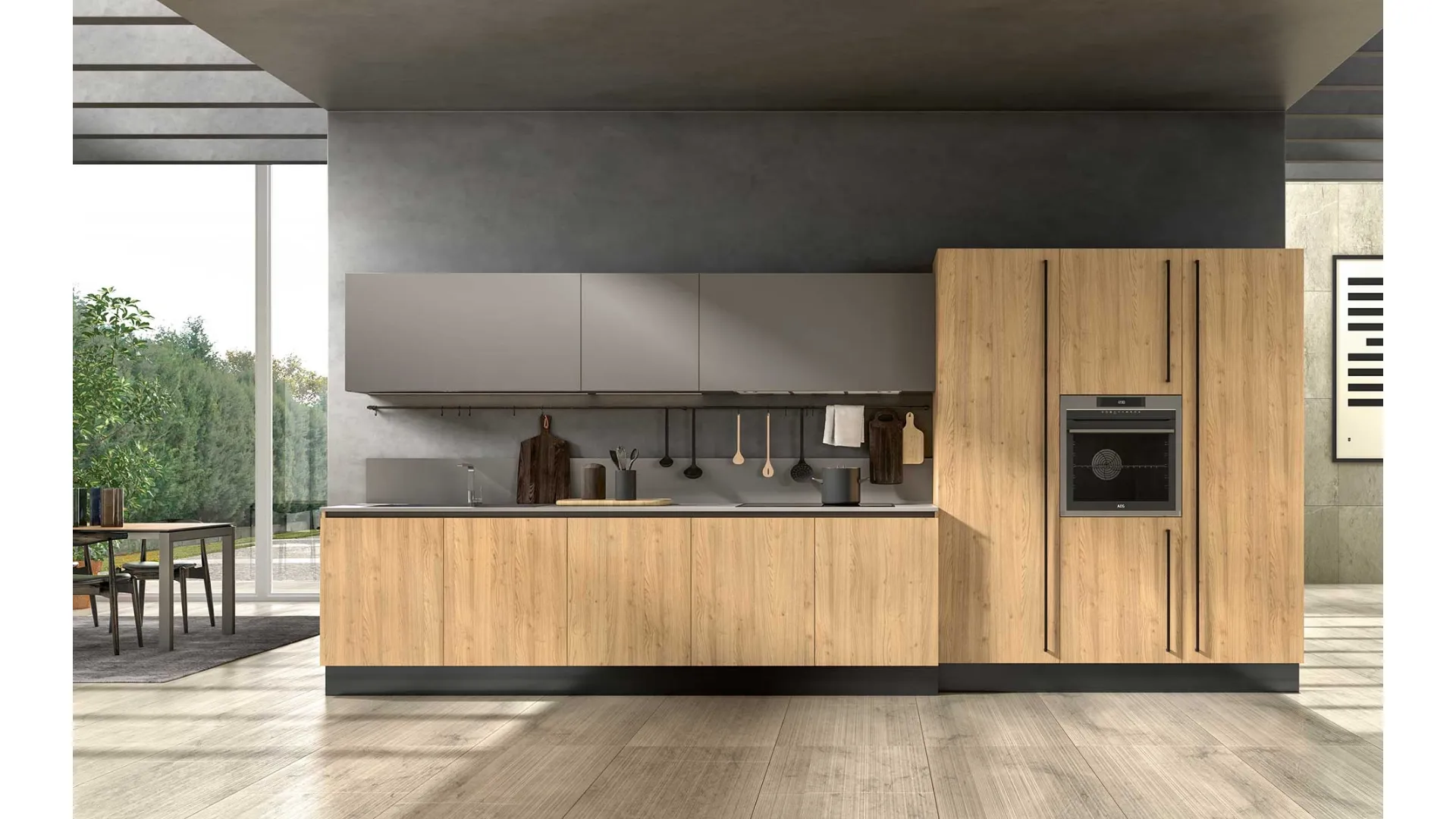 Cucina Moderna lineare Class 06 di GM Cucine