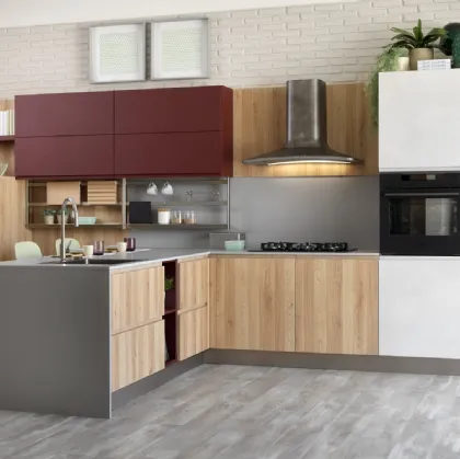 Cucina Moderna con penisola Jey Feel 02 di Creo