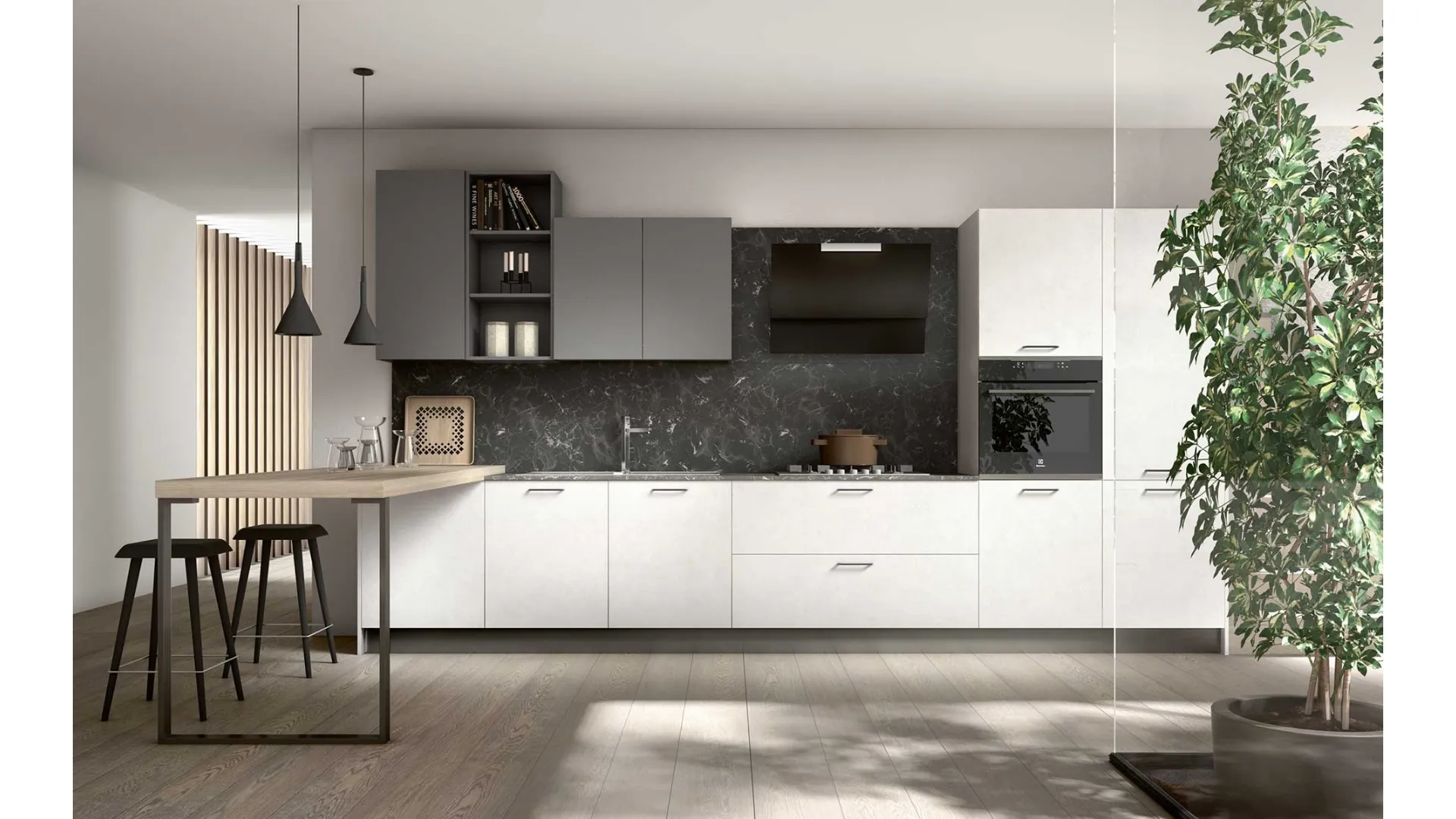 Cucina Moderna con penisola Joy 07 di GM Cucine